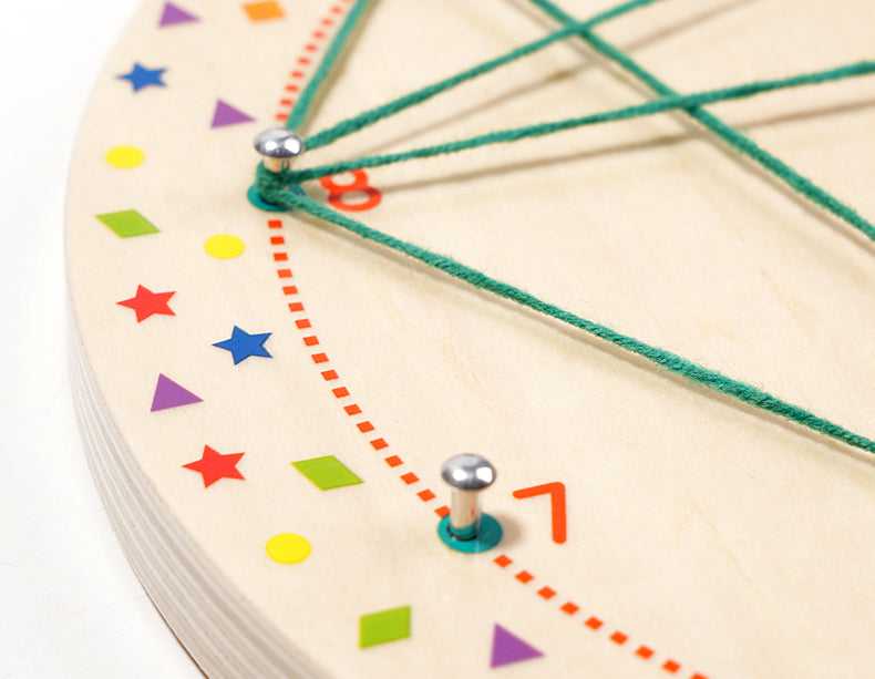 Winding Patterns Pegboard Game - Creative Wool Design Activity - Little Blossoms Joy