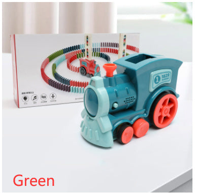 Automatic Domino Train Toy – Electric Building Block Puzzle for Kids!! - Little Blossoms Joy