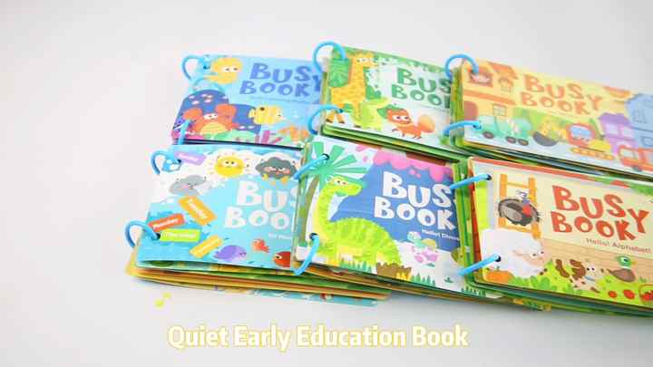 Educational Sensory Games Child Reusable Cartoon Farm Book - Little Blossoms Joy
