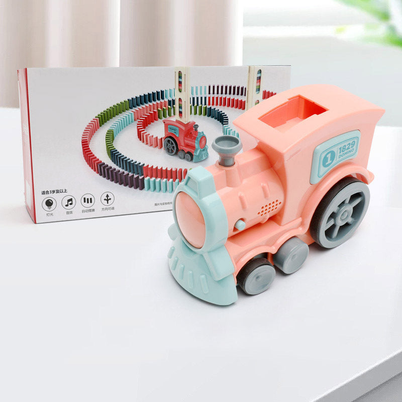 Automatic Domino Train Toy – Electric Building Block Puzzle for Kids!! - Little Blossoms Joy