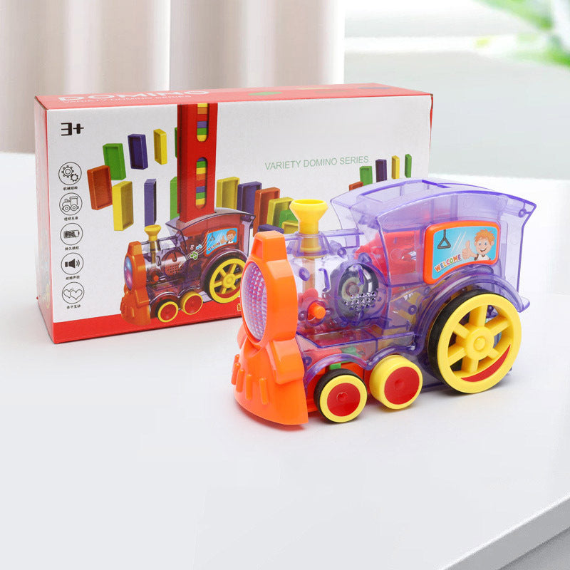 Automatic Domino Train Toy – Electric Building Block Puzzle for Kids!! - Little Blossoms Joy