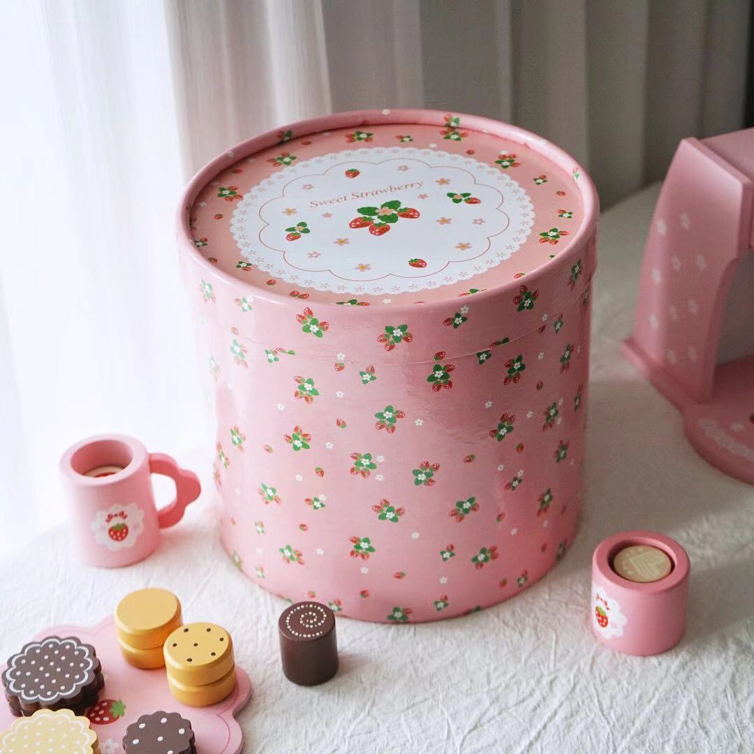 Teapot Birthday Cake Coffee Machine Wooden Kids Toys - Little Blossoms Joy