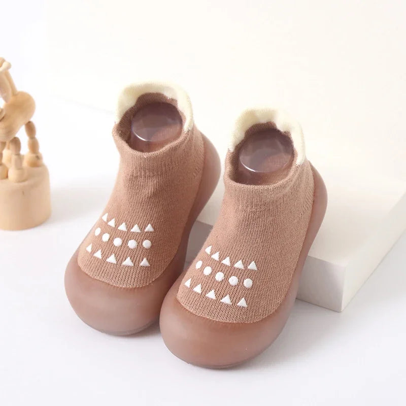 Baby Boy First Walkers Children Sock Shoes Non-Slip Floor Socks Boy Girl Soft Rubber Sole Shoes Toddler Sock Infant Booties