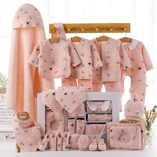 22PCS Baby Gift Box Newborn Clothes Baby Romper Sets Newborn Supplies Full Moon Gift Set Packaging 100% Cotton Baby Sleepwear