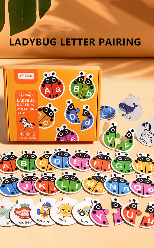 Ladybug Letter Pairing & Vocabulary Matching Game