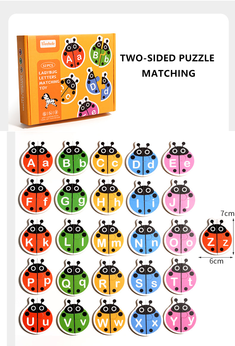 Ladybug Letter Pairing & Vocabulary Matching Game