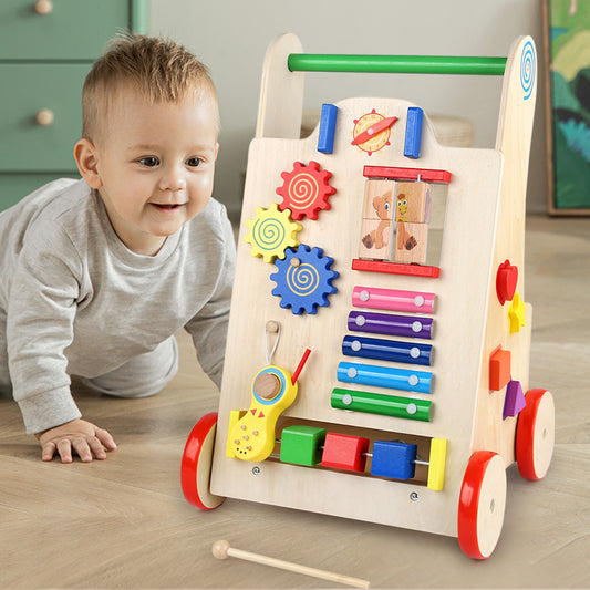 Multi-function Children Wooden Baby Activity Walker