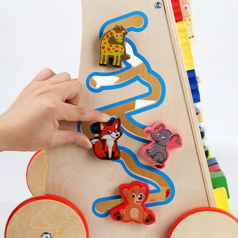 Multi-function Children Wooden Baby Activity Walker