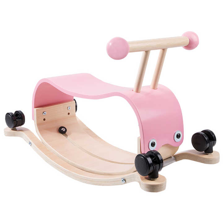 Two-in-one toddler Walker Wooden educational toys children shaking horse parent-child interactive - Little Blossoms Joy