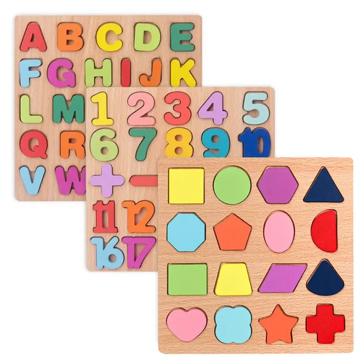 Montessori Figure Stacking, Building Block Puzzles, Clock, Musical Instrument - Little Blossoms Joy