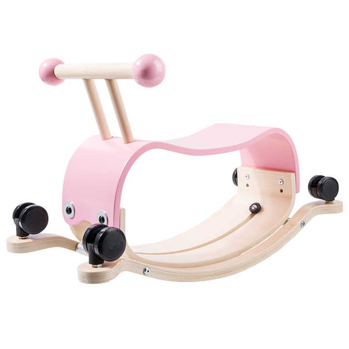 Two-in-one toddler Walker Wooden educational toys children shaking horse parent-child interactive - Little Blossoms Joy
