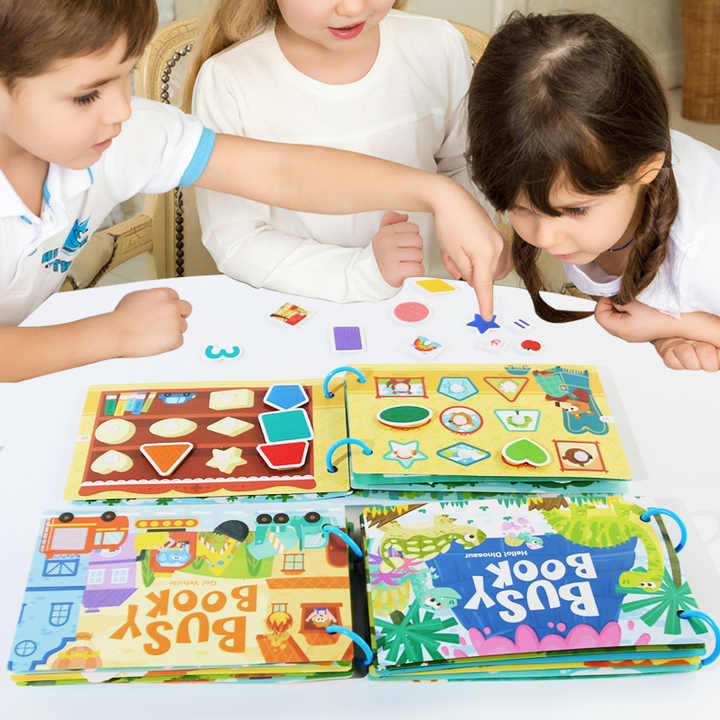 Educational Sensory Games Child Reusable Cartoon Farm Book - Little Blossoms Joy