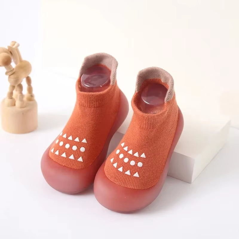 Baby Boy First Walkers Children Sock Shoes Non-Slip Floor Socks Boy Girl Soft Rubber Sole Shoes Toddler Sock Infant Booties