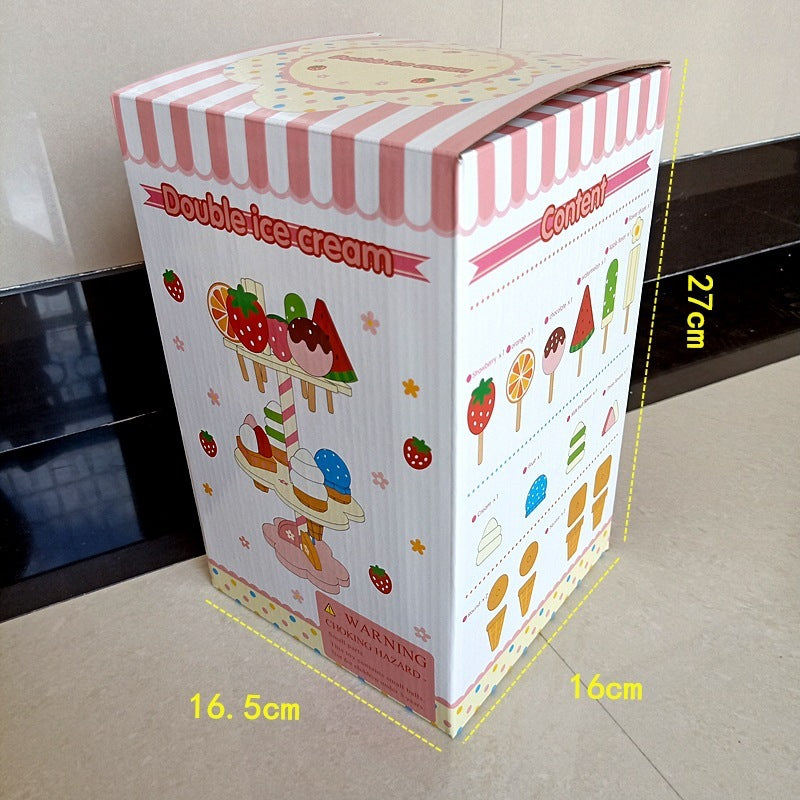 Teapot Birthday Cake Coffee Machine Wooden Kids Toys - Little Blossoms Joy