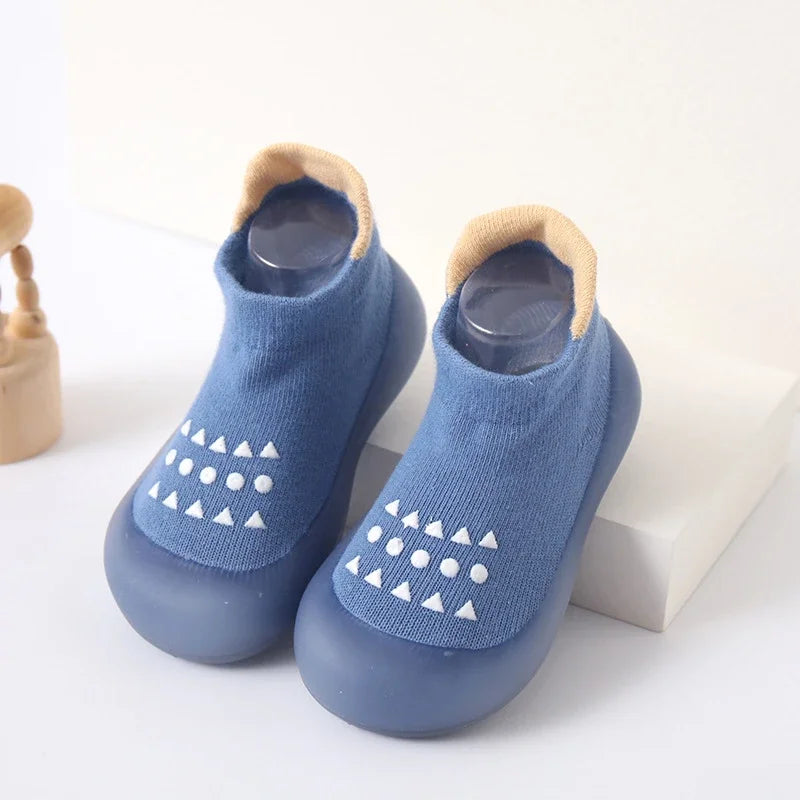 Baby Boy First Walkers Children Sock Shoes Non-Slip Floor Socks Boy Girl Soft Rubber Sole Shoes Toddler Sock Infant Booties