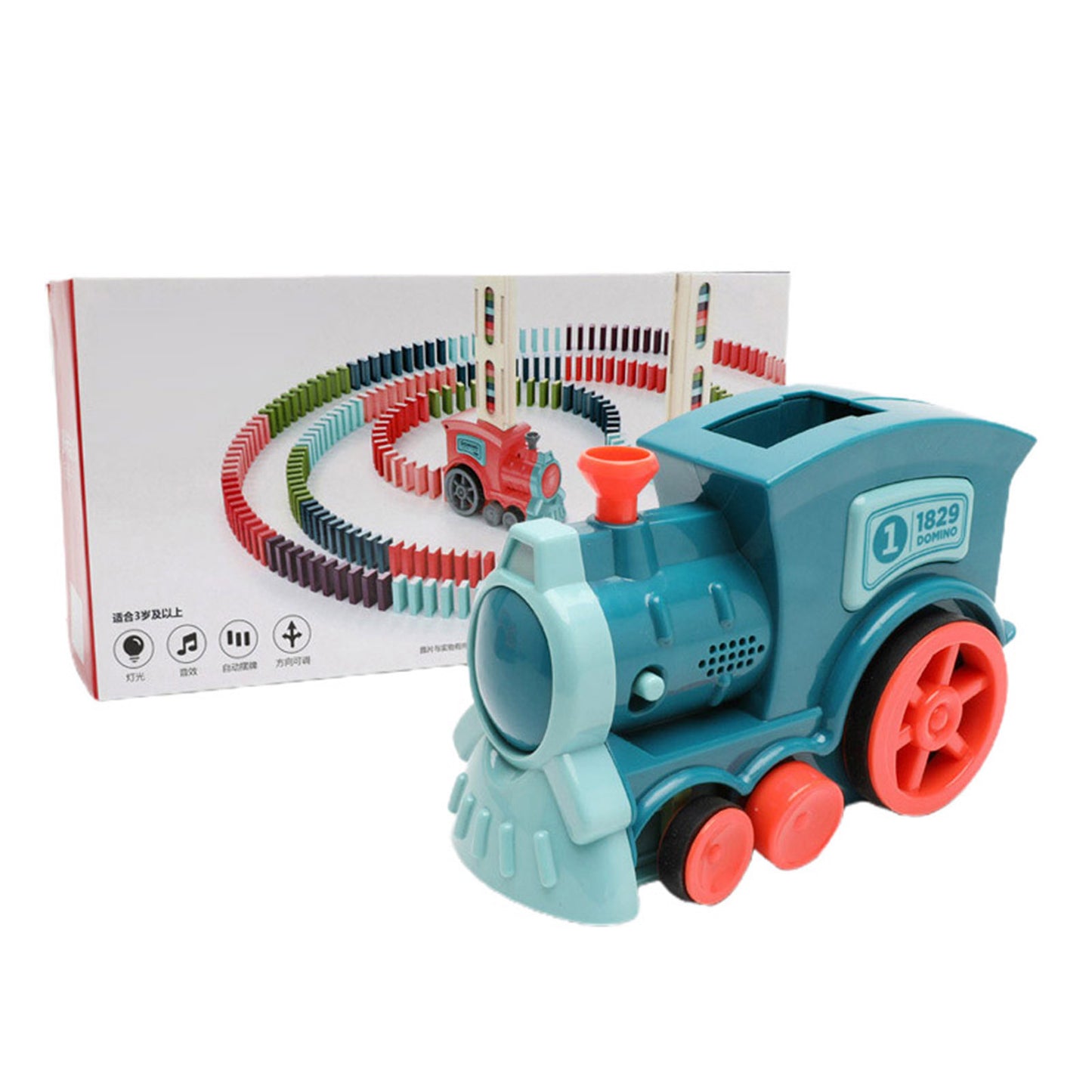 Automatic Domino Train Toy – Electric Building Block Puzzle for Kids!! - Little Blossoms Joy