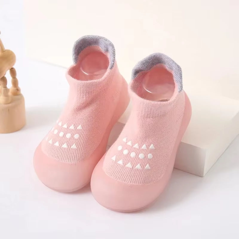 Baby Boy First Walkers Children Sock Shoes Non-Slip Floor Socks Boy Girl Soft Rubber Sole Shoes Toddler Sock Infant Booties